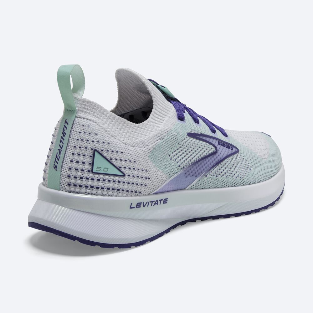 Zapatillas Running Brooks Levitate StealthFit 5 Mujer Blancas/Azul Marino Azules | AED763201