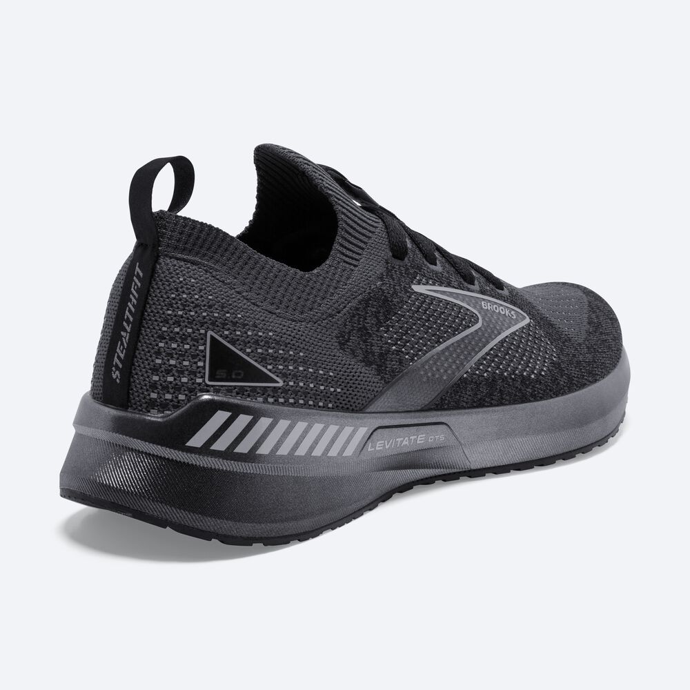 Zapatillas Running Brooks Levitate StealthFit GTS 5 Hombre Negras/Gris | BEI615072