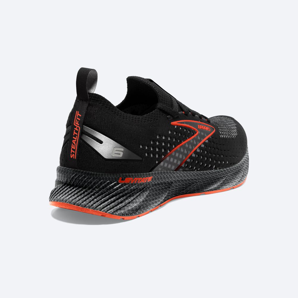 Zapatillas Running Brooks Levitate StealthFit 6 Hombre Negras/Naranjas | GRE862391