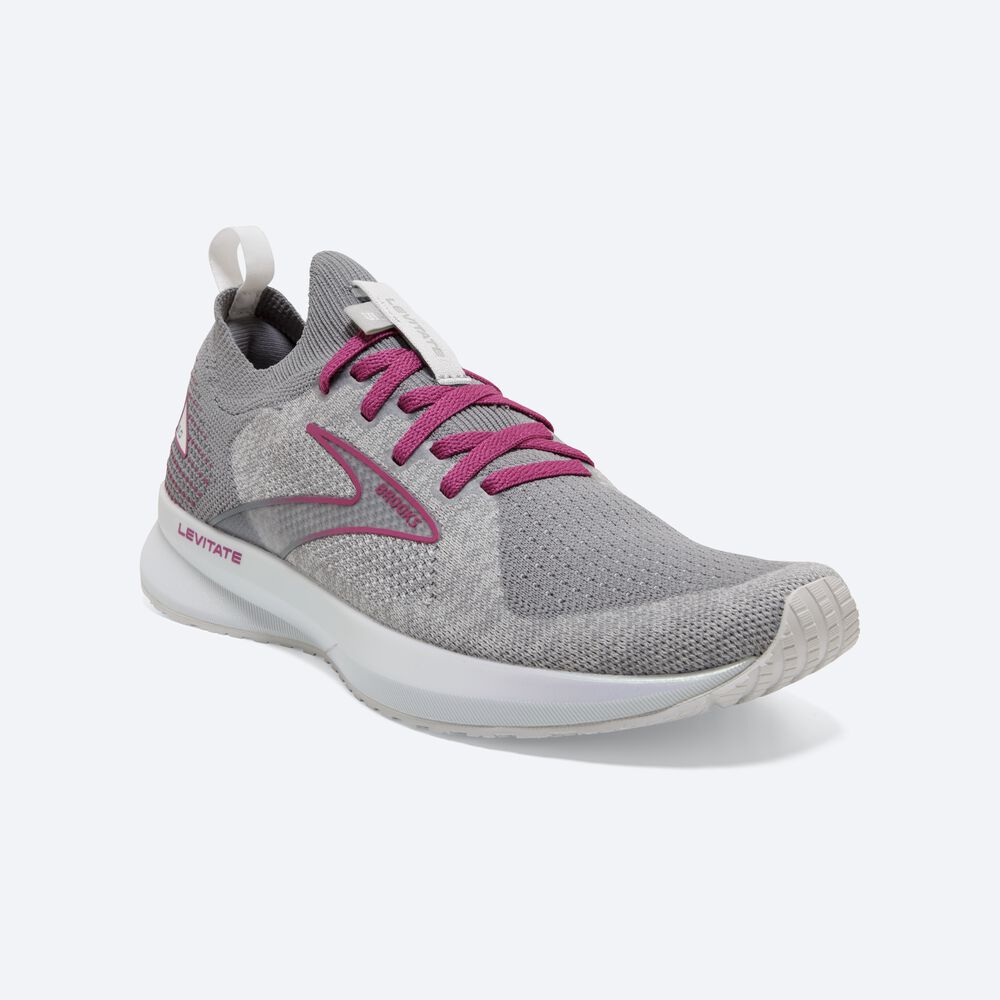 Zapatillas Running Brooks Levitate StealthFit 5 Mujer Blancas/Gris | IVF532486