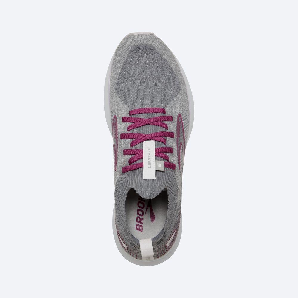 Zapatillas Running Brooks Levitate StealthFit 5 Mujer Blancas/Gris | IVF532486