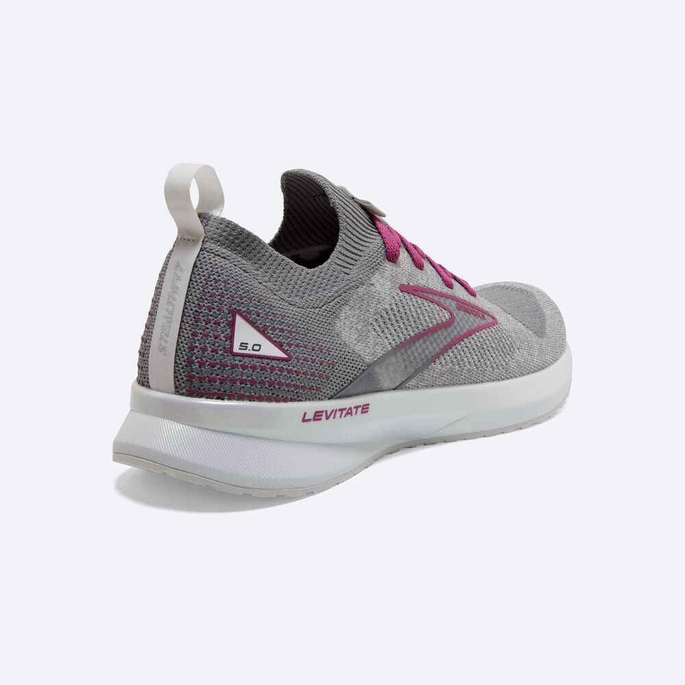 Zapatillas Running Brooks Levitate StealthFit 5 Mujer Blancas/Gris | IVF532486