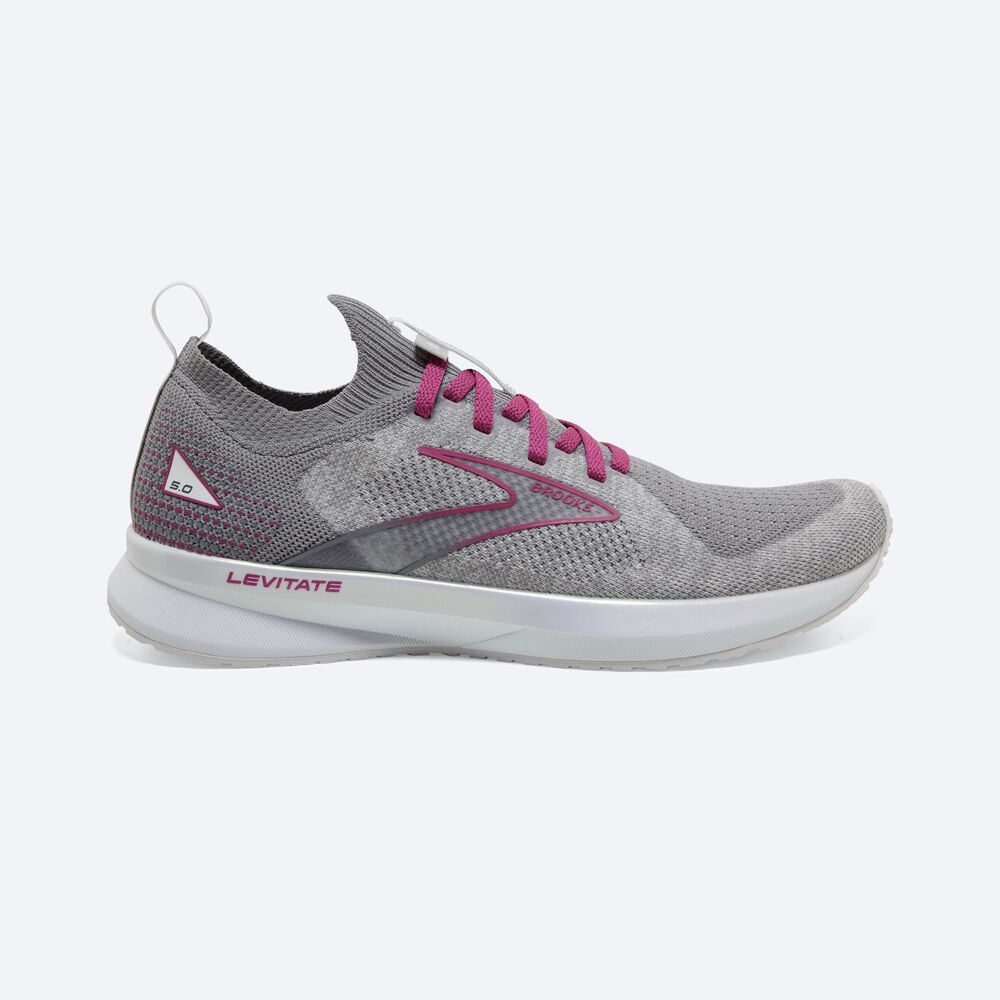 Zapatillas Running Brooks Levitate StealthFit 5 Mujer Blancas/Gris | IVF532486