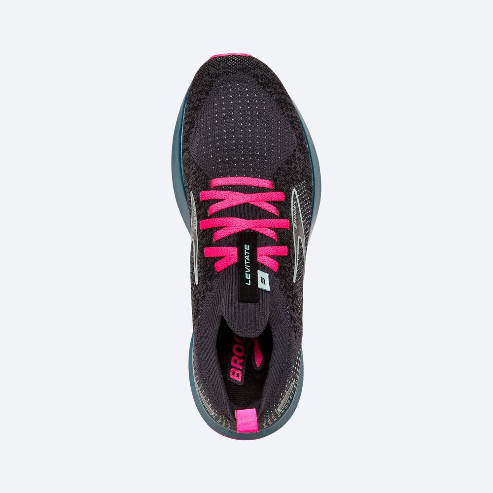 Zapatillas Running Brooks Levitate StealthFit 5 Mujer Negras/Azules/Rosas | KRH174923