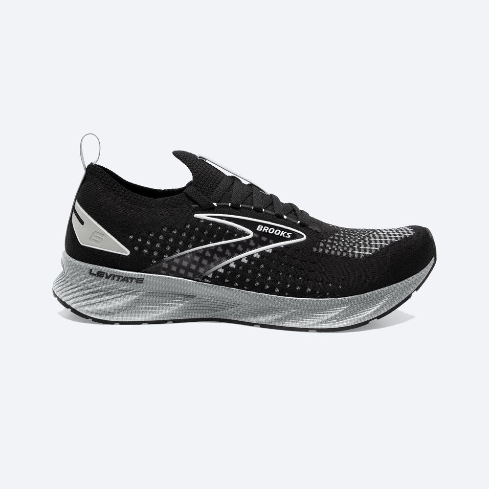 Zapatillas Running Brooks Levitate StealthFit 6 Hombre Negras/Gris | LIV713509