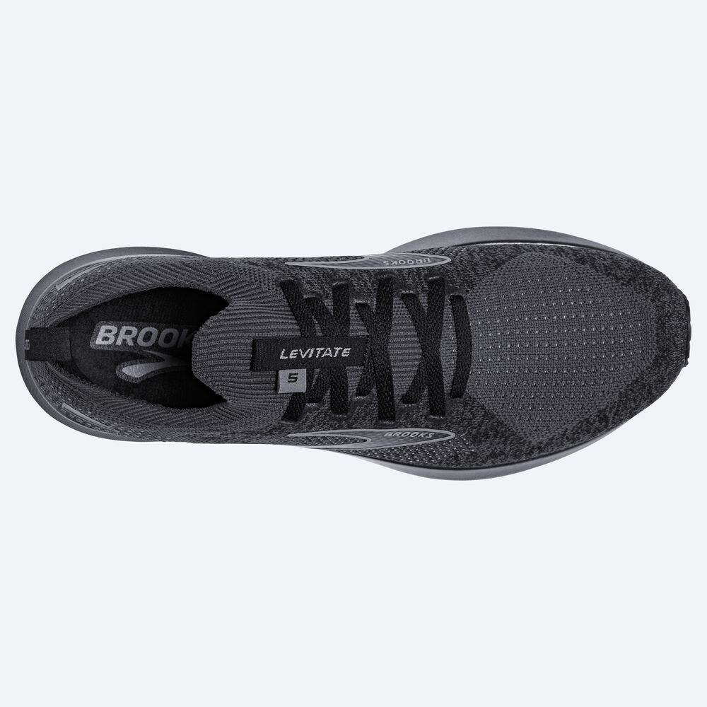 Zapatillas Running Brooks Levitate StealthFit 5 Hombre Negras/Gris | LIZ814673