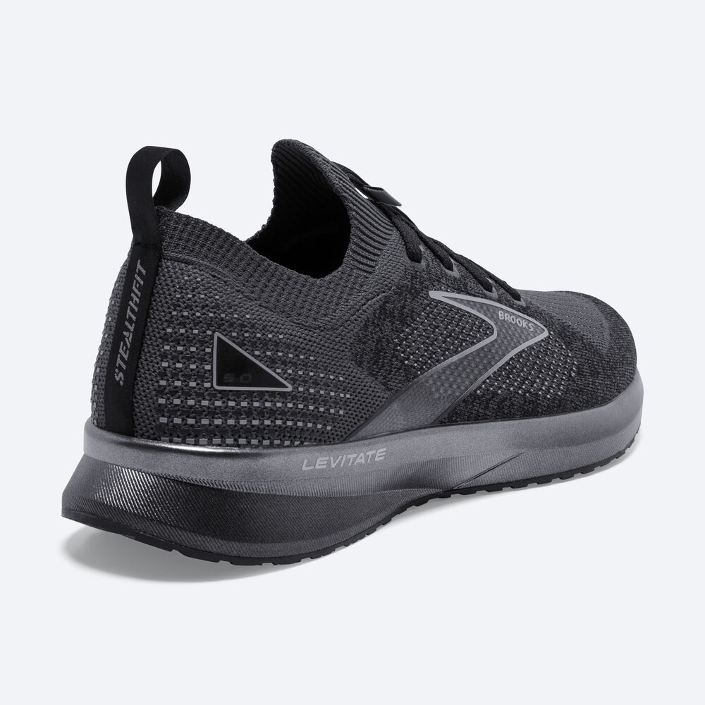 Zapatillas Running Brooks Levitate StealthFit 5 Hombre Negras/Gris | LIZ814673