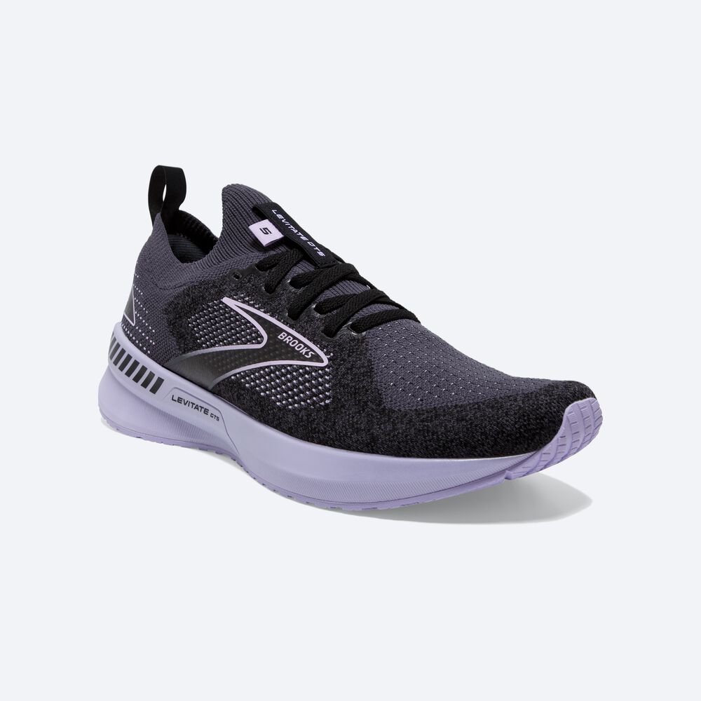 Zapatillas Running Brooks Levitate StealthFit GTS 5 Mujer Negras | NSR894210