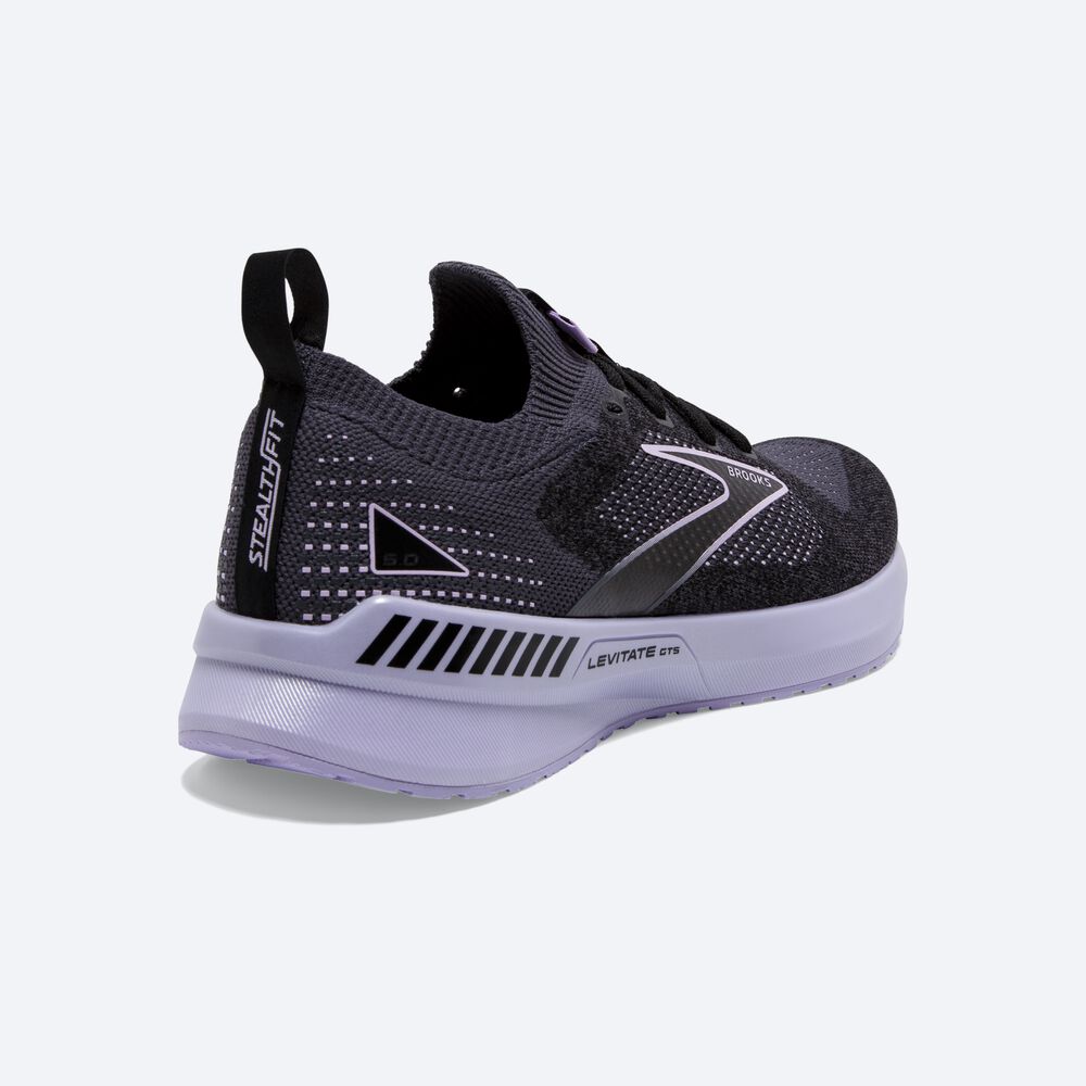 Zapatillas Running Brooks Levitate StealthFit GTS 5 Mujer Negras | NSR894210