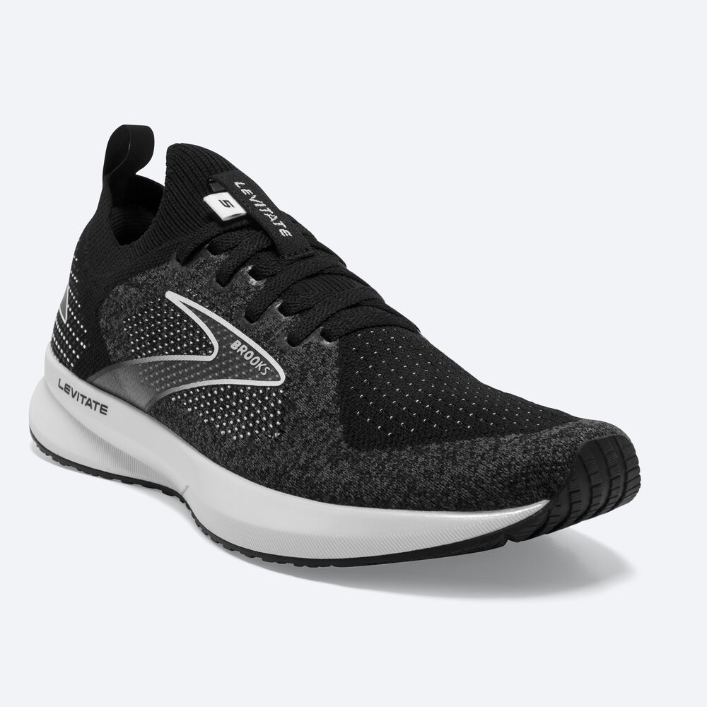 Zapatillas Running Brooks Levitate StealthFit 5 Mujer Negras/Gris/Blancas | UKE043295