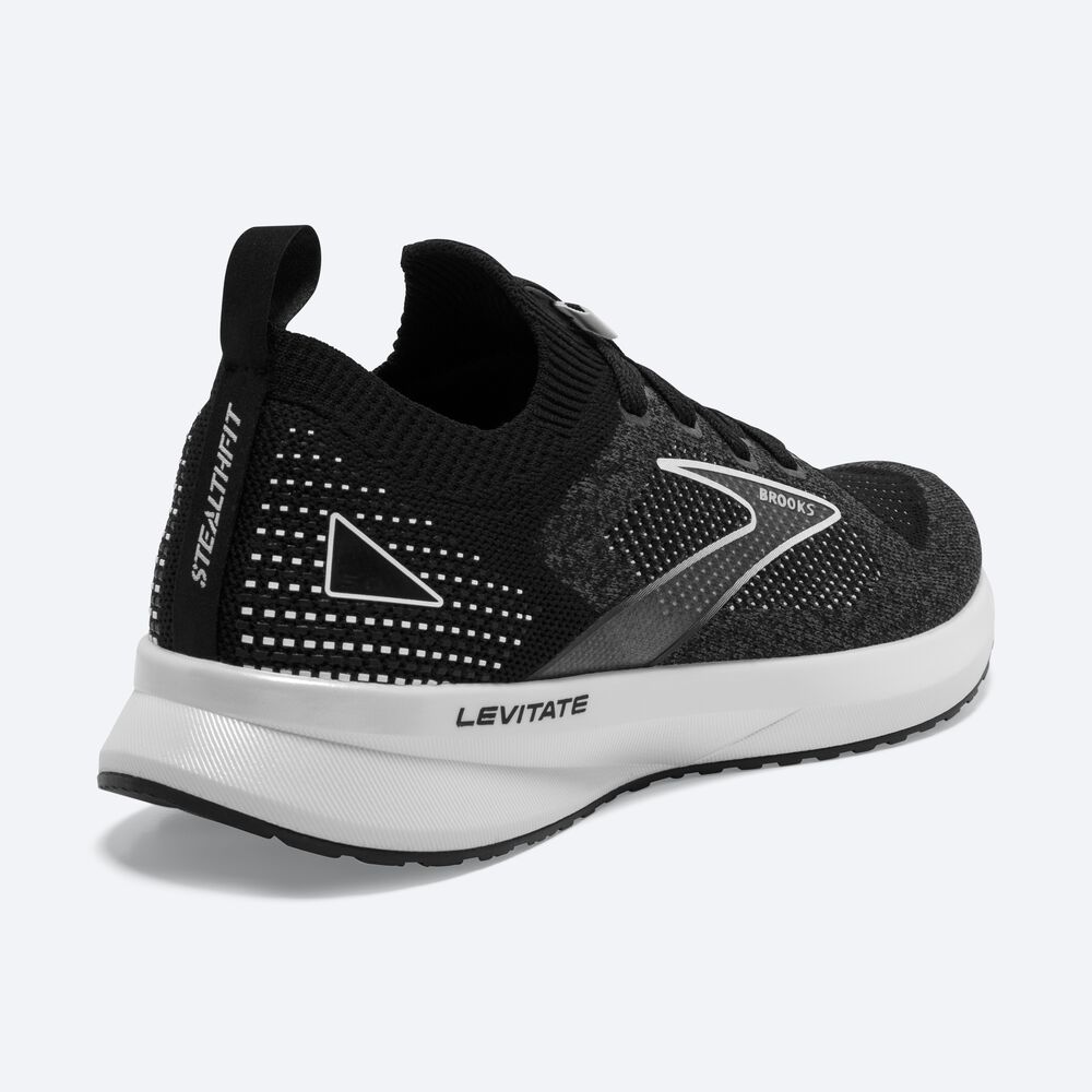 Zapatillas Running Brooks Levitate StealthFit 5 Mujer Negras/Gris/Blancas | UKE043295