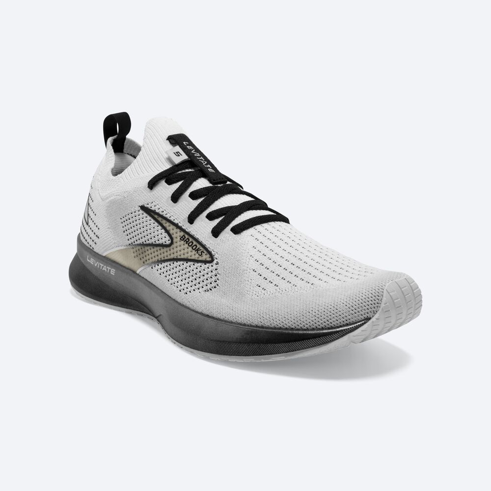 Zapatillas Running Brooks Levitate StealthFit 5 Hombre Blancas/Gris/Negras | XUA980143