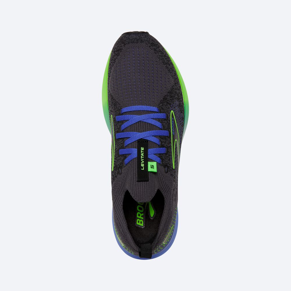 Zapatillas Running Brooks Levitate StealthFit 5 Hombre Negras/Verde/Azules | YPJ648539