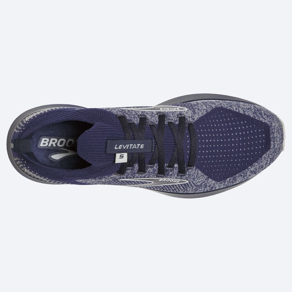 Zapatillas Running Brooks Levitate StealthFit 5 Hombre Azul Marino/Gris | ZCY697205