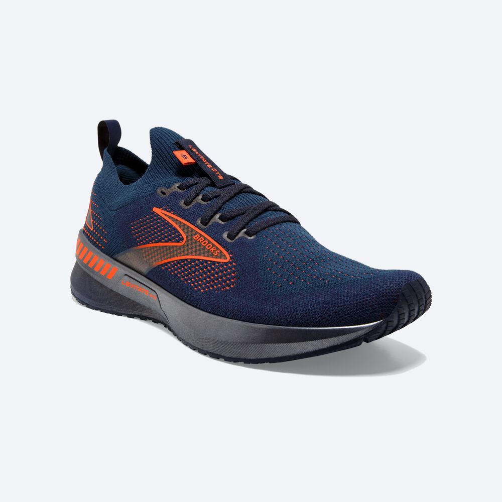 Zapatillas Running Brooks Levitate StealthFit GTS 5 Hombre Azul Marino/Marrones | ZTK908461