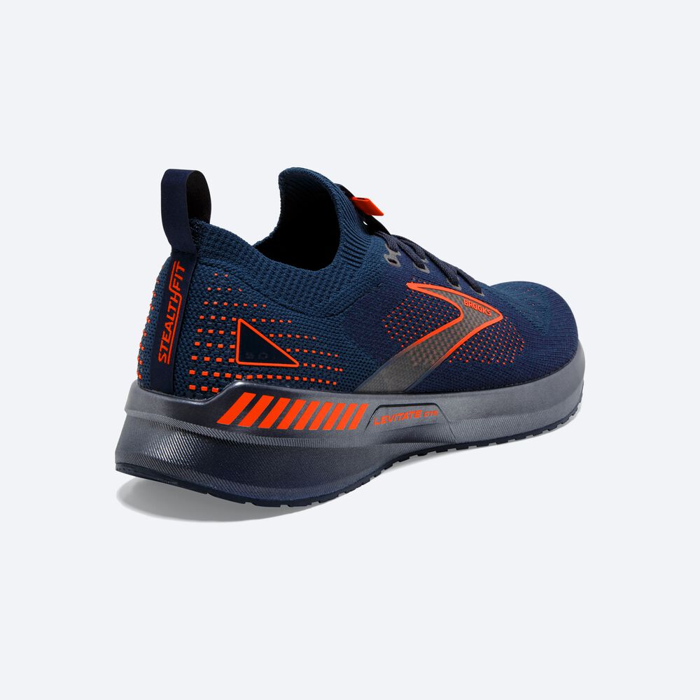 Zapatillas Running Brooks Levitate StealthFit GTS 5 Hombre Azul Marino/Marrones | ZTK908461