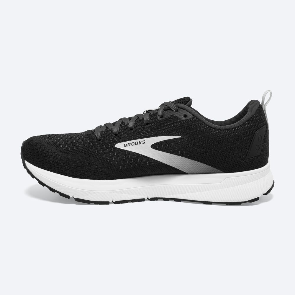 Zapatillas Running Brooks Revel 4 Hombre Negras/Plateadas | BWE831079