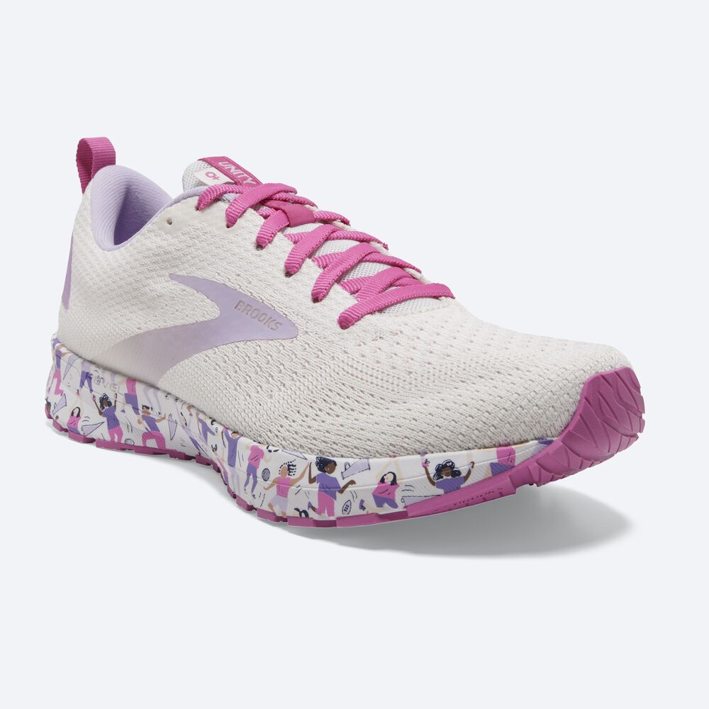 Zapatillas Running Brooks Revel 4 Mujer Blancas/Rosas | FCT187495