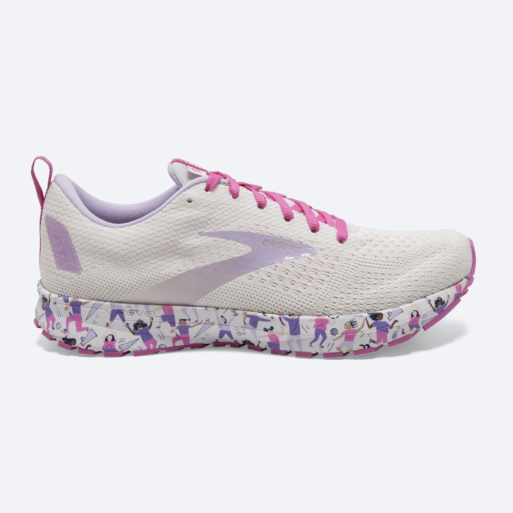 Zapatillas Running Brooks Revel 4 Mujer Blancas/Rosas | FCT187495