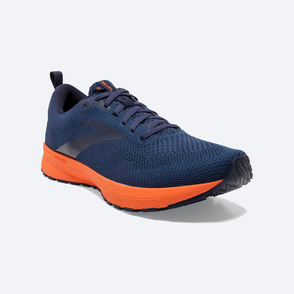 Zapatillas Running Brooks Revel 5 Hombre Marrones/Azul Marino | AXG136249