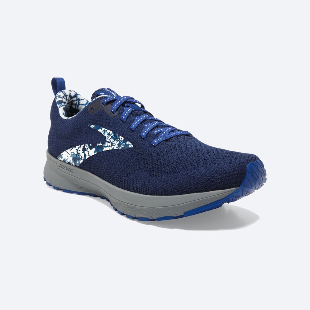 Zapatillas Running Brooks Revel 5 Hombre Azules/Azules/Blancas | LYH723948