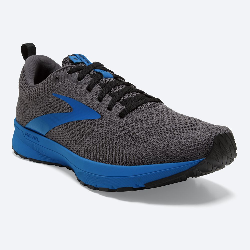 Zapatillas Running Brooks Revel 5 Hombre Negras/Gris/Azules | ZCP576291