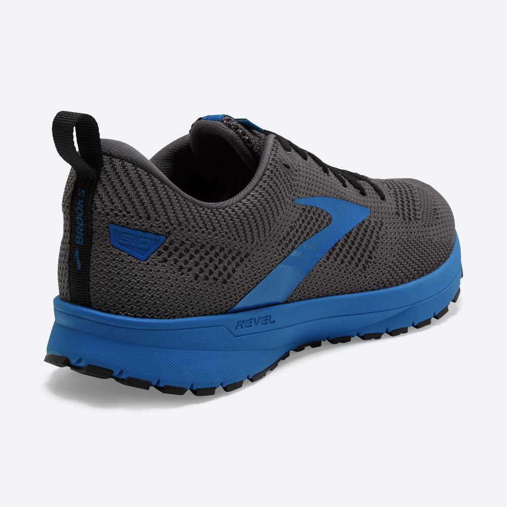 Zapatillas Running Brooks Revel 5 Hombre Negras/Gris/Azules | ZCP576291