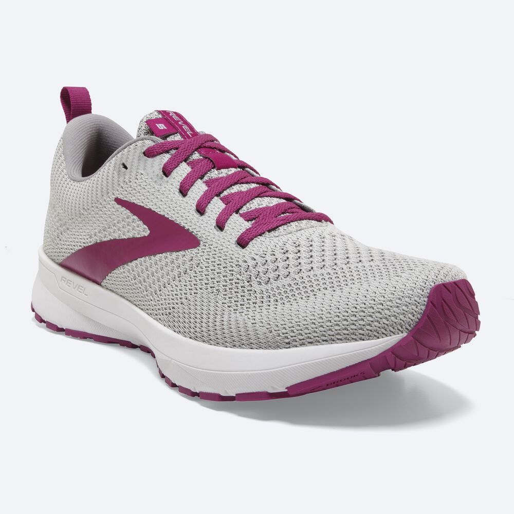 Zapatillas Running Brooks Revel 5 Mujer Gris/Blancas | KLA480352