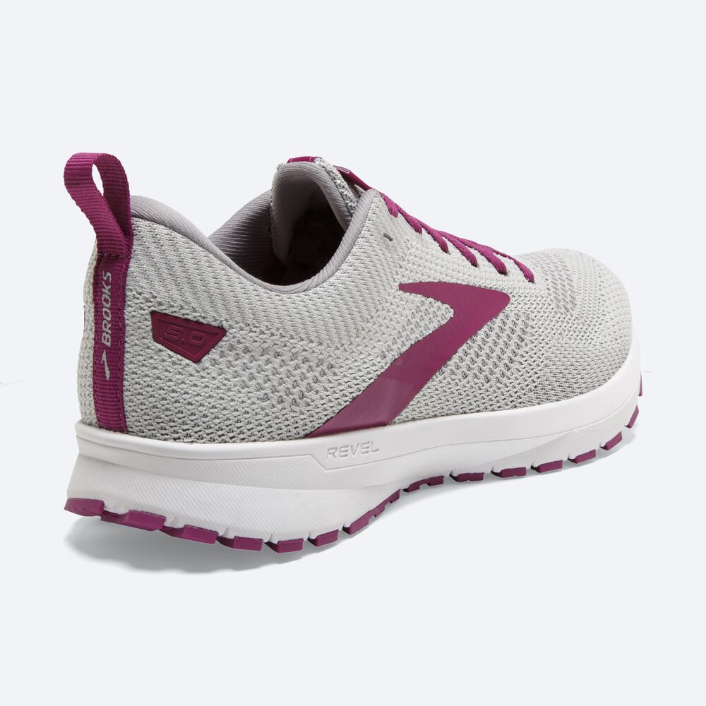 Zapatillas Running Brooks Revel 5 Mujer Gris/Blancas | KLA480352