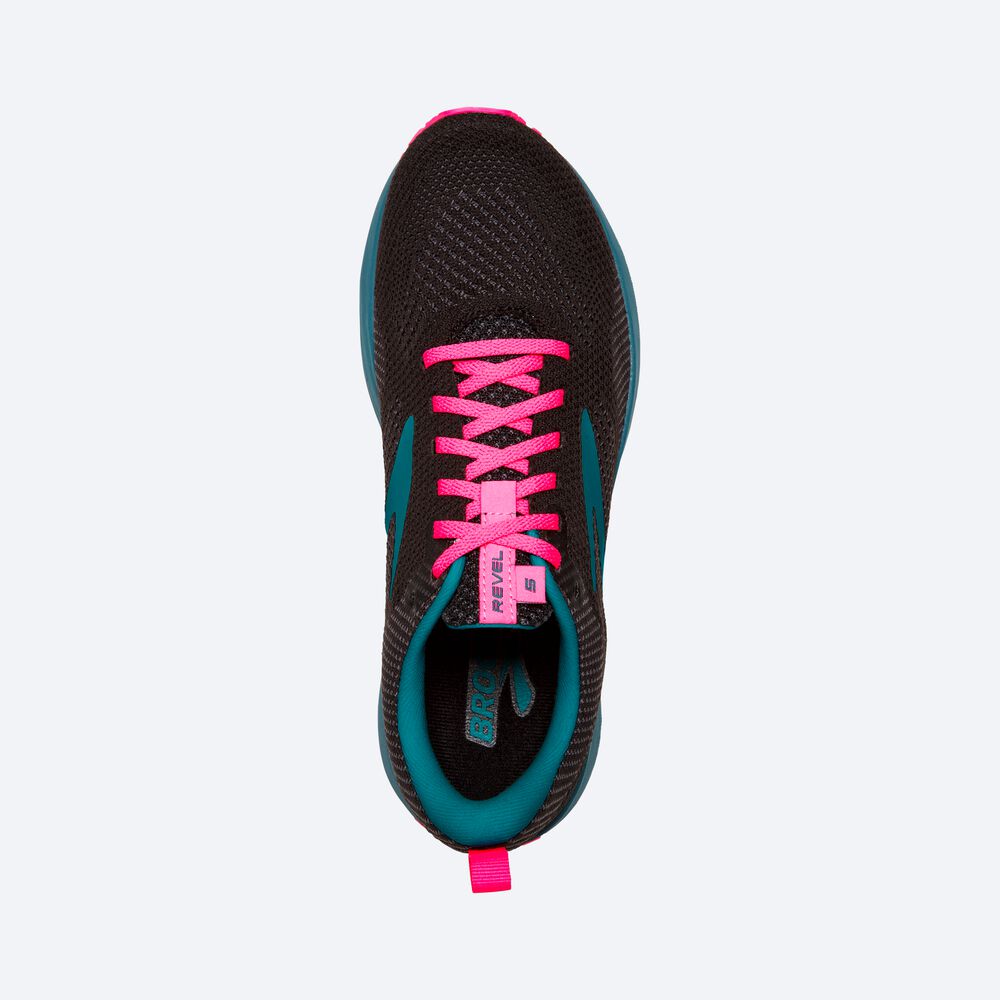 Zapatillas Running Brooks Revel 5 Mujer Negras/Azules/Rosas | MVK175402