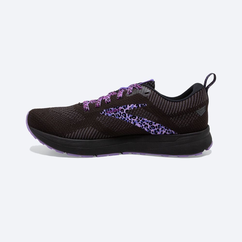 Zapatillas Running Brooks Revel 5 Mujer Negras/Moradas | RIG507496