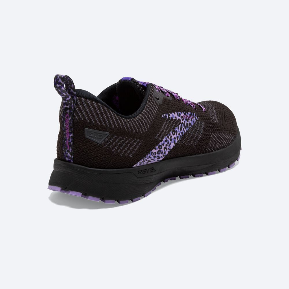 Zapatillas Running Brooks Revel 5 Mujer Negras/Moradas | RIG507496