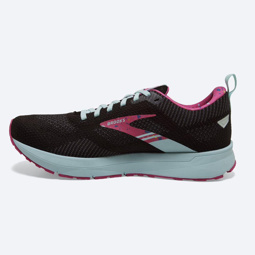 Zapatillas Running Brooks Revel 5 Mujer Negras/Moradas | RQM569847