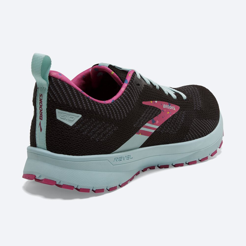 Zapatillas Running Brooks Revel 5 Mujer Negras/Moradas | RQM569847