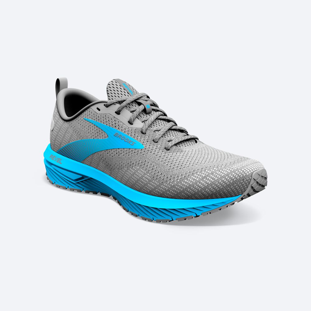 Zapatillas Running Brooks Revel 6 Hombre Negras/Azules | AIH461732