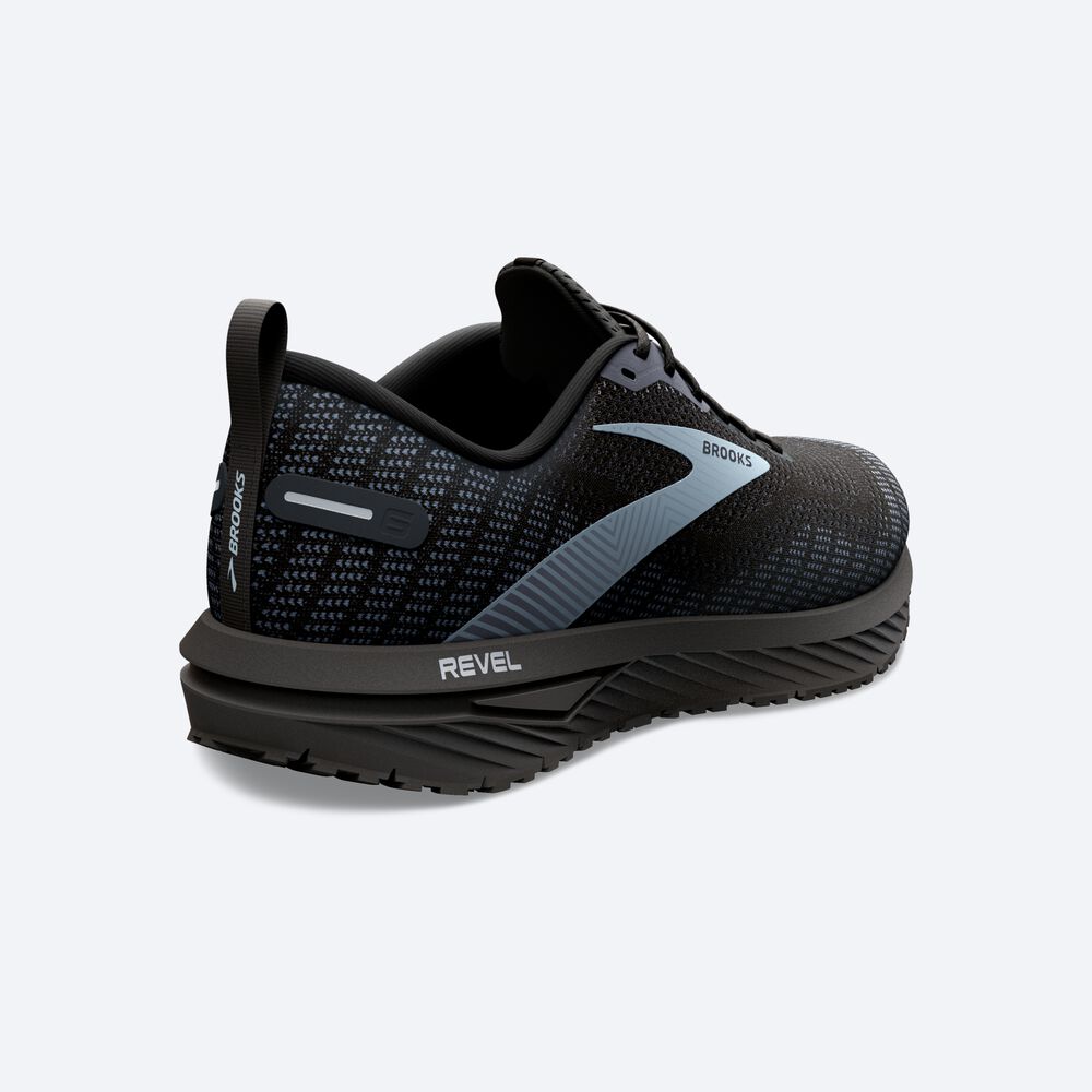 Zapatillas Running Brooks Revel 6 Hombre Negras/Gris | IZW687329