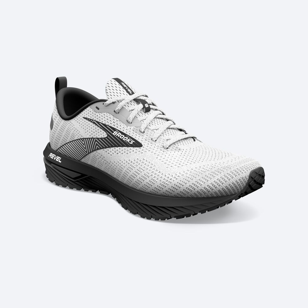 Zapatillas Running Brooks Revel 6 Hombre Blancas/Negras | QLG610437