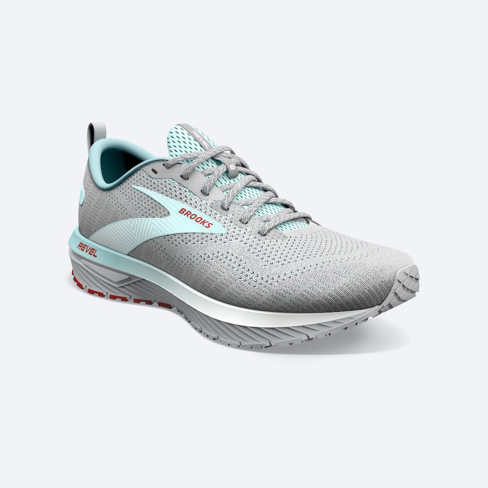 Zapatillas Running Brooks Revel 6 Mujer Gris/Azules | AOI082463