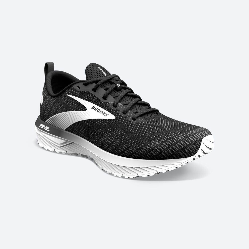 Zapatillas Running Brooks Revel 6 Mujer Negras/Blancas | QLW257431