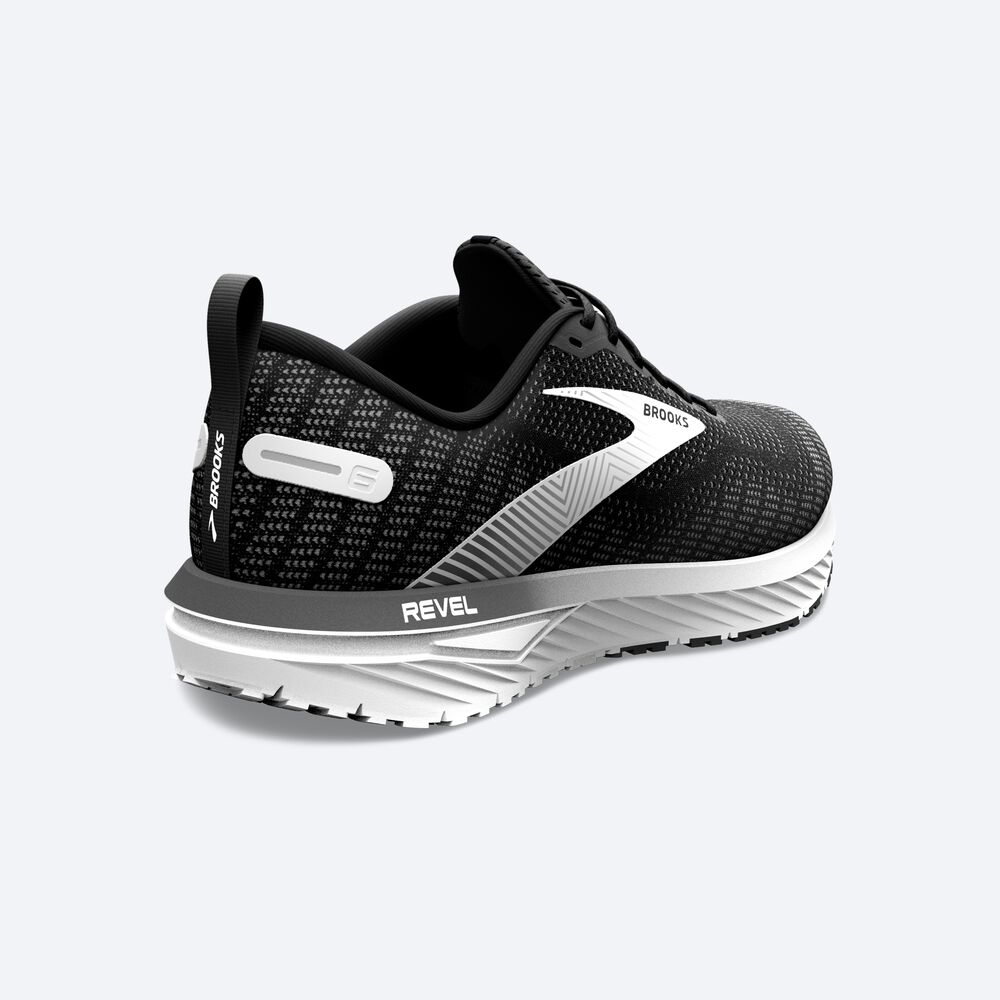 Zapatillas Running Brooks Revel 6 Mujer Negras/Blancas | QLW257431