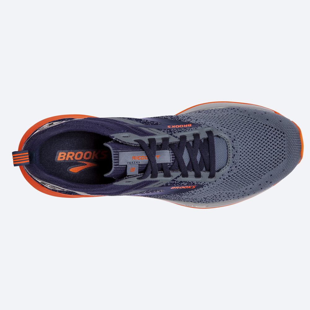 Zapatillas Running Brooks Ricochet 3 Hombre Azul Marino/Gris/Rojas Oscuro | EGX680324