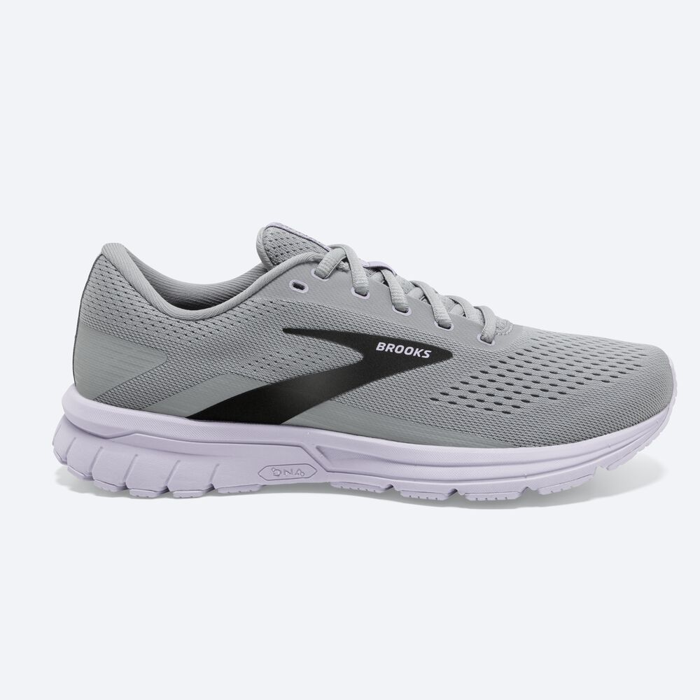 Zapatillas Running Brooks Signal 3 Mujer Gris/Lavanda Azules/Metal Negras | DHE784359