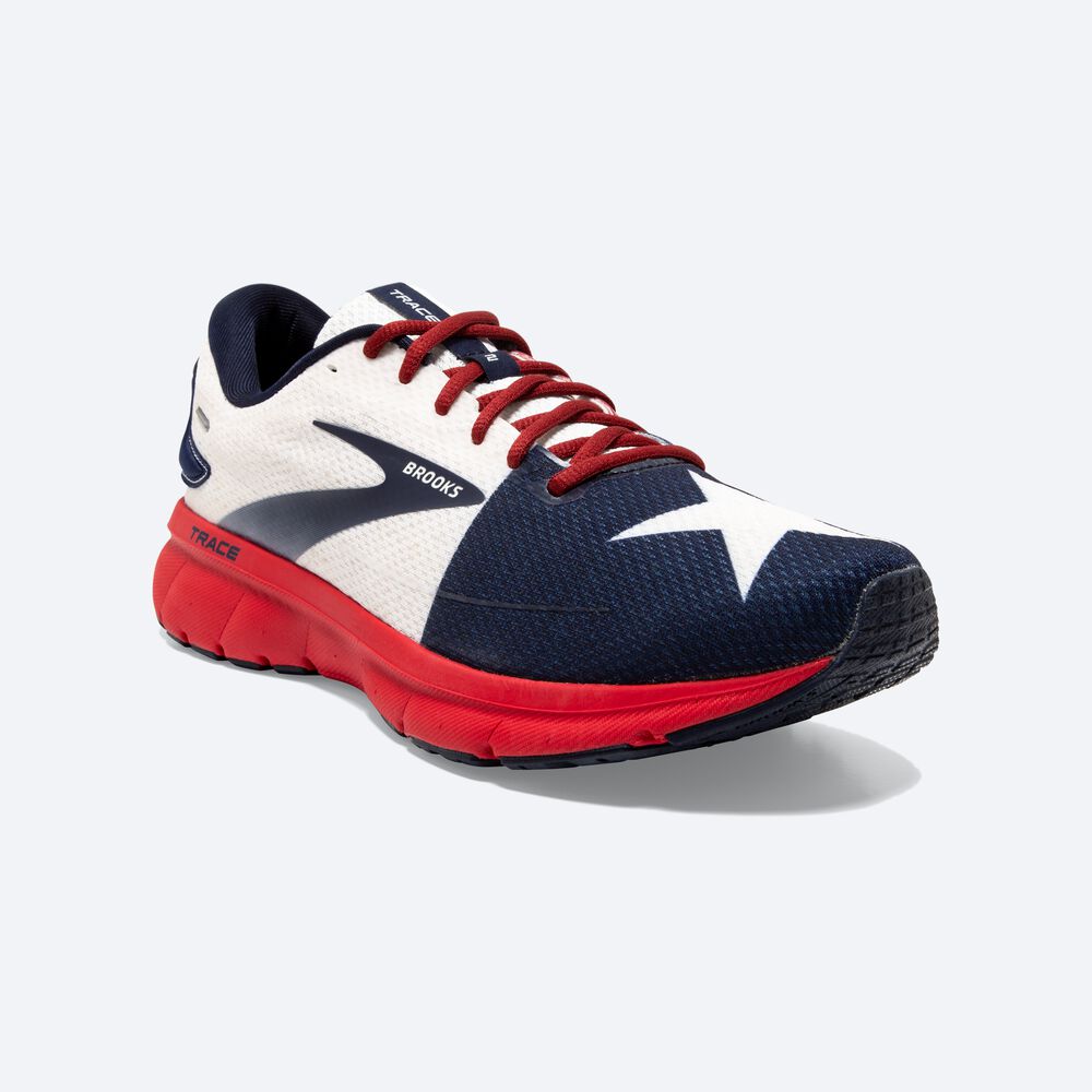 Zapatillas Running Brooks Trace 2 Hombre Rojas/Blancas/Azul Marino | PXB498263