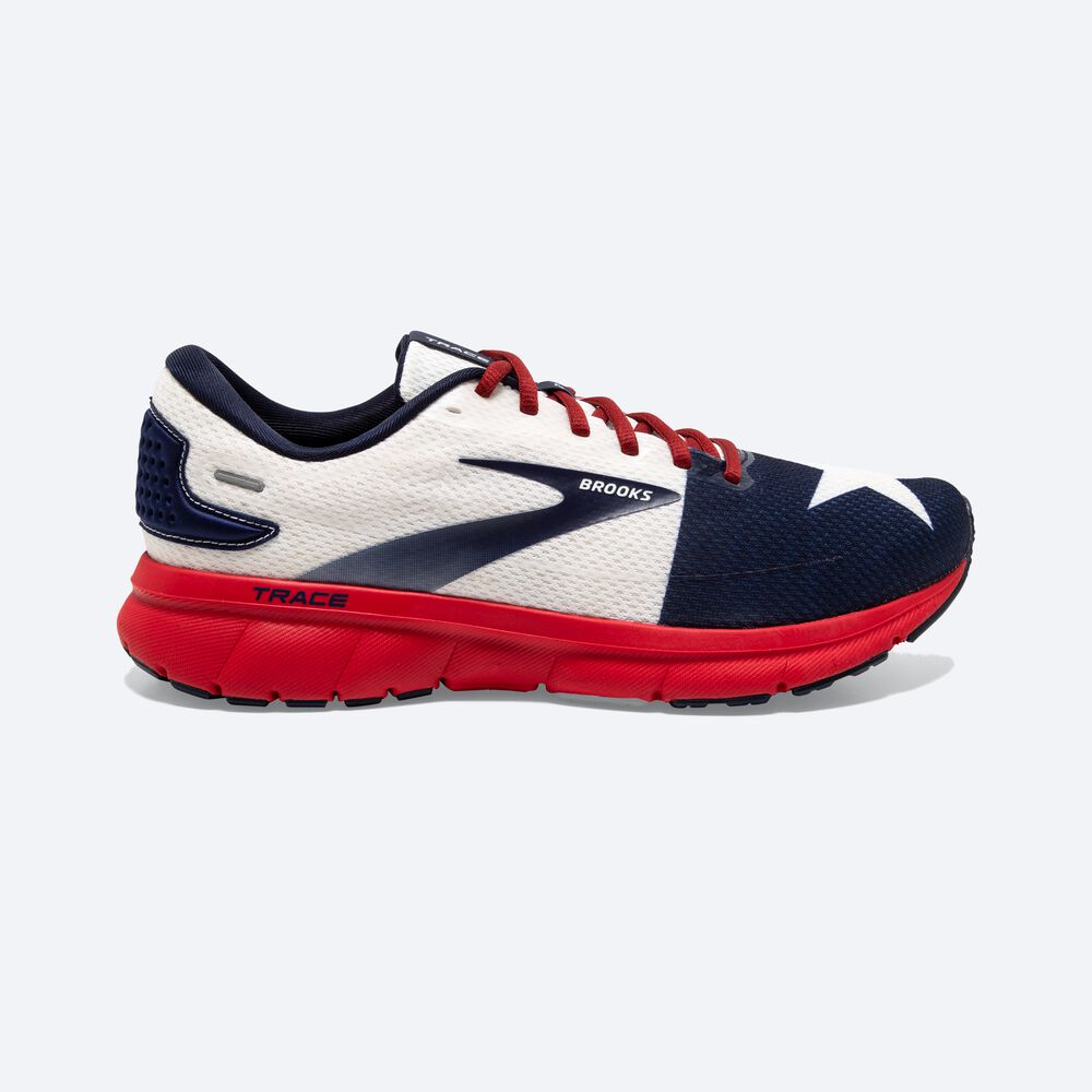 Zapatillas Running Brooks Trace 2 Hombre Rojas/Blancas/Azul Marino | PXB498263