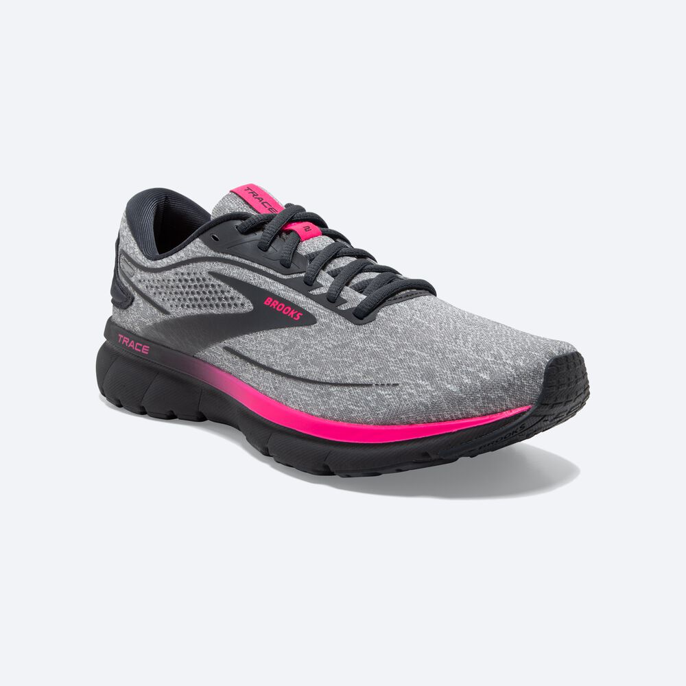 Zapatillas Running Brooks Trace 2 Mujer Gris/Rosas | IUA297864