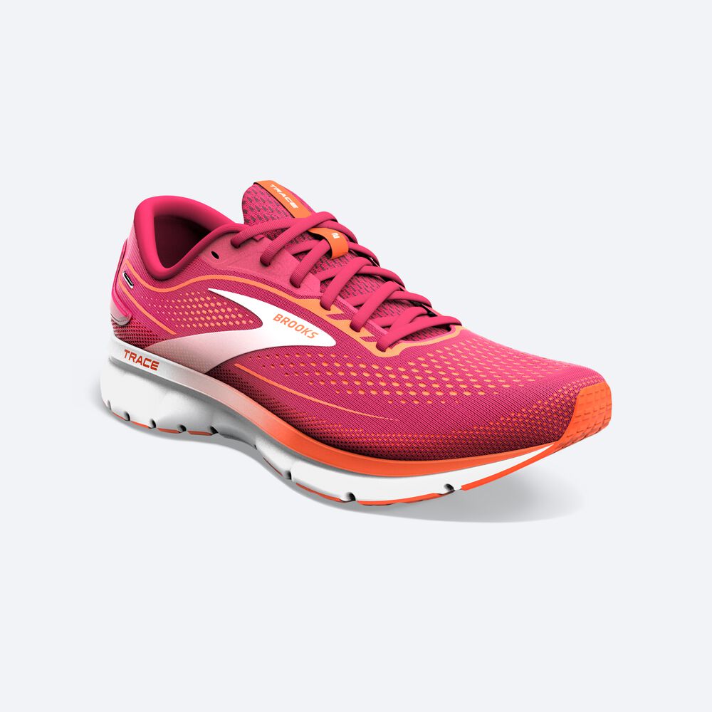 Zapatillas Running Brooks Trace 2 Mujer Rojas/Rosas | MLD915728