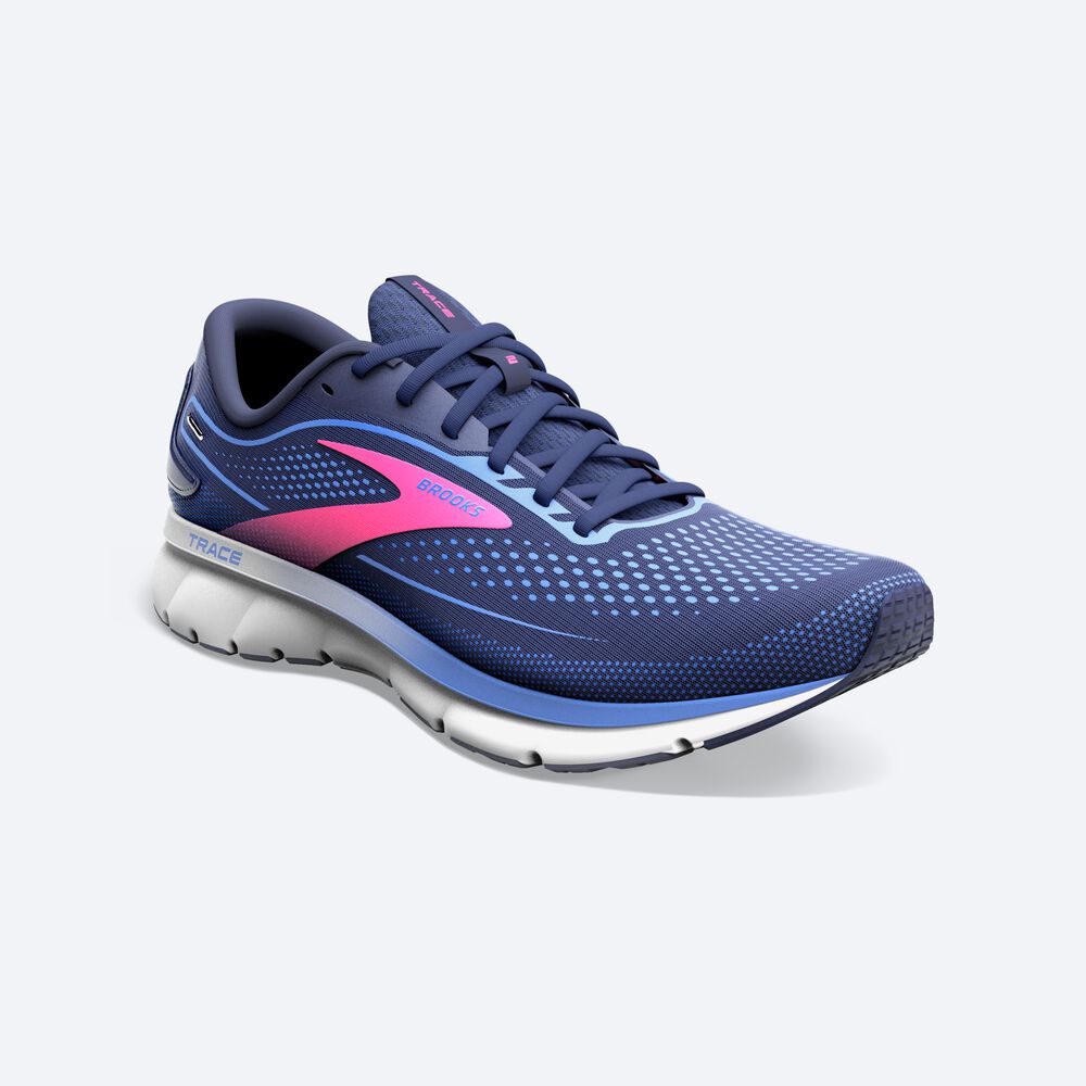 Zapatillas Running Brooks Trace 2 Mujer Azul Marino/Azules/Rosas | OKD419057