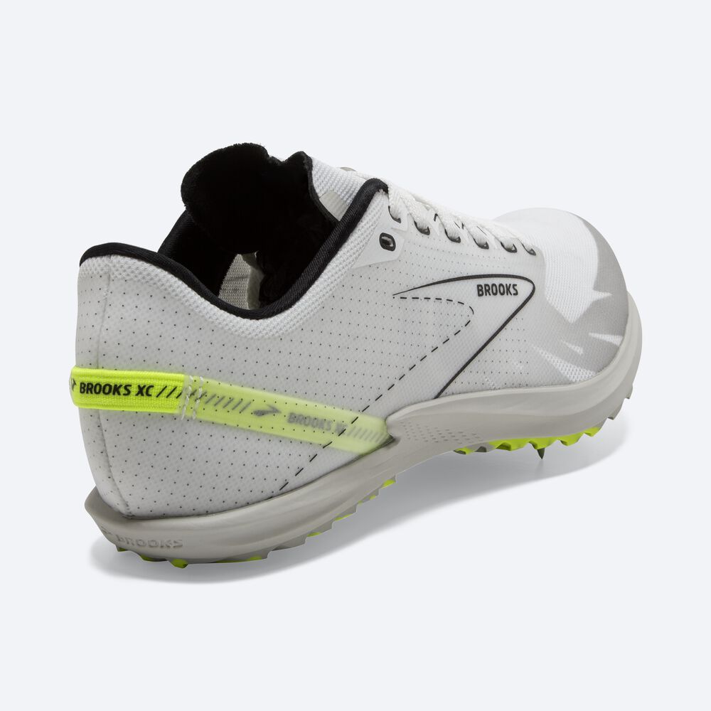 Zapatillas de Clavos Brooks Draft XC Mujer Blancas/Negras | ZNQ268134