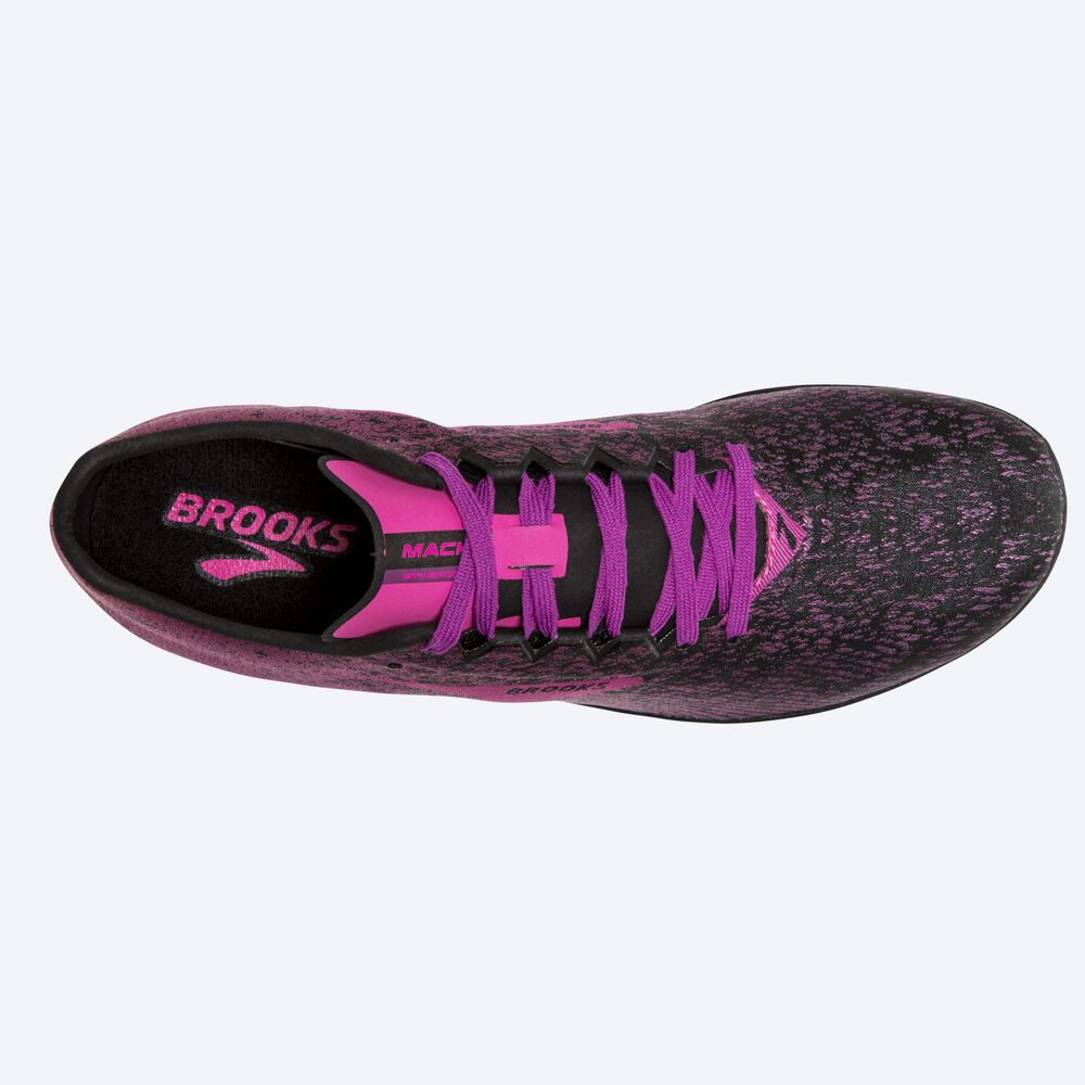 Zapatillas de Clavos Brooks Mach 19 Mujer Negras/Rosas | XLY598374