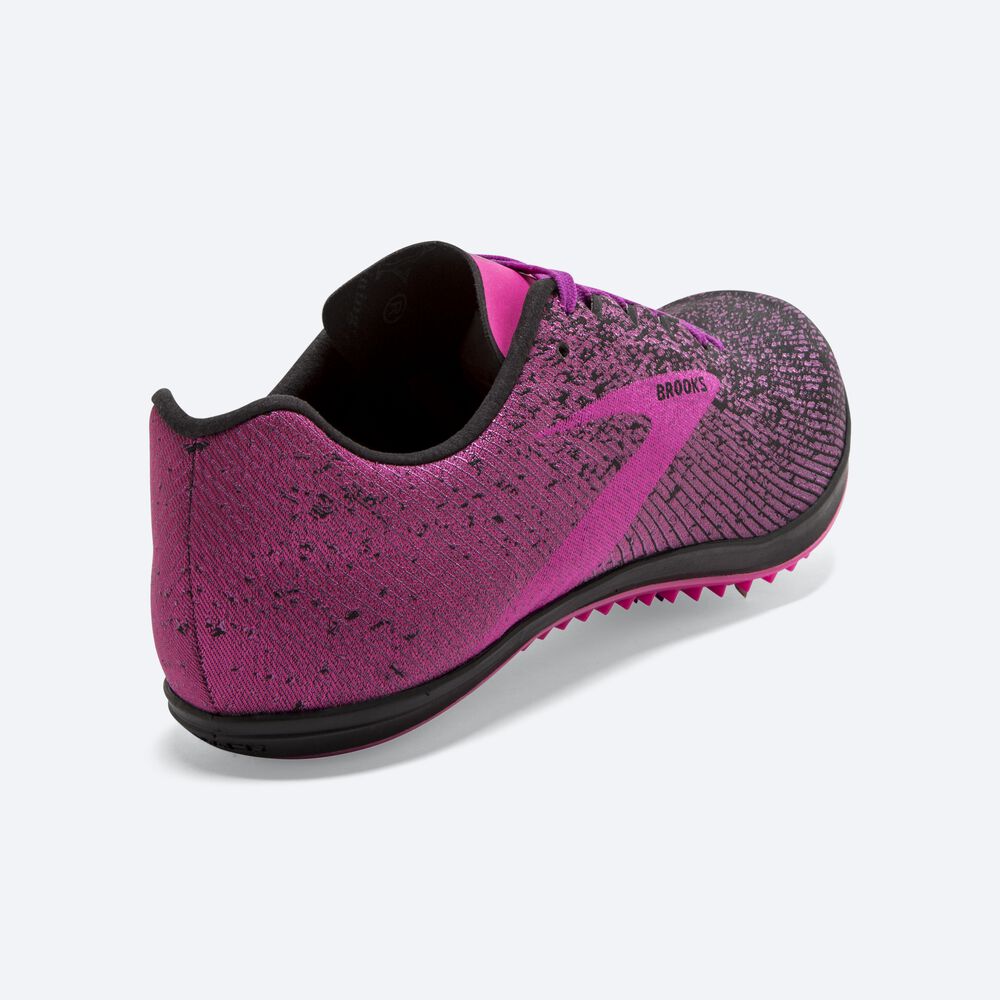 Zapatillas de Clavos Brooks Mach 19 Mujer Negras/Rosas | XLY598374